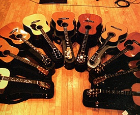 川氏のギターコレクションの一部