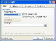 データの入力規則